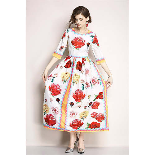 Women's Sheath Dress Maxi long Dress Red Half Sleeve Floral Patchwork Print Spring Summer Round Neck Streetwear Sophisticated Slim Floral S M L XL XXL 3XL / Plus Size / Plus Size
Women's Sheath Dress Maxi long Dress Red Half Sleeve Floral Patchwork Print Spring Summer Round Neck Streetwear Sophisticated Slim Floral S M L XL XXL 3XL / Plus Size / Plus Size