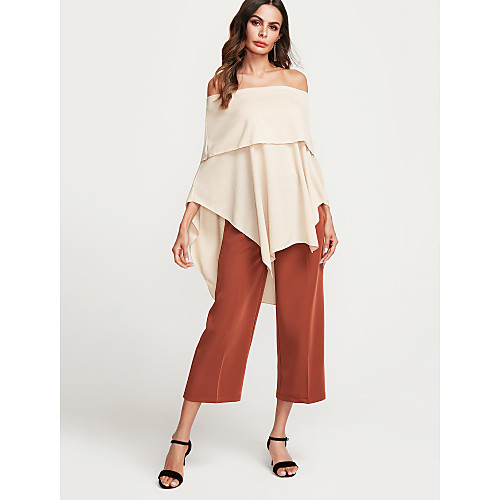 Women's T shirt Solid Colored Backless Long Sleeve Going out Tops Streetwear Beige
Women's T shirt Solid Colored Backless Long Sleeve Going out Tops Streetwear Beige