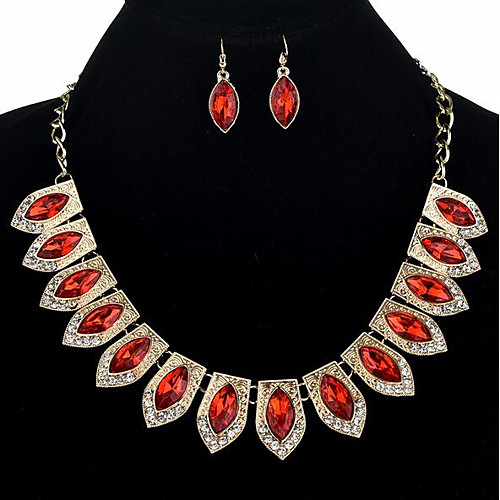 Sapphire Jewelry Set Drop Earrings Choker Necklace Marquise Cut Statement Ladies Vintage Bohemian Boho Oversized Earrings Jewelry Red / Blue / Champagne For Wedding Evening Party Masquerade
Sapphire Jewelry Set Drop Earrings Choker Necklace Marquise Cut Statement Ladies Vintage Bohemian Boho Oversized Earrings Jewelry Red / Blue / Champagne For Wedding Evening Party Masquerade