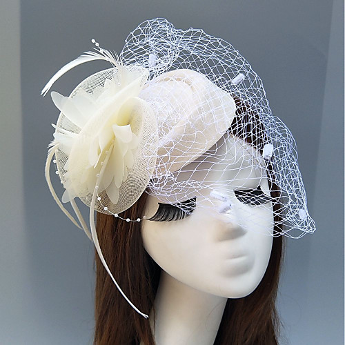 Feather / Net Fascinators / Hats / Headwear with Feather / Floral / Flower 1pc Wedding / Special Occasion / Horse Race Headpiece
Feather / Net Fascinators / Hats / Headwear with Feather / Floral / Flower 1pc Wedding / Special Occasion / Horse Race Headpiece