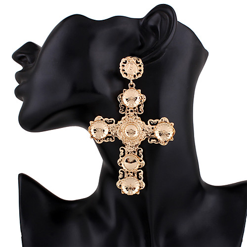 Women's Drop Earrings Long Cross Circle Cross Trendy Hyperbole Italian Earrings Jewelry Gold For Party / Evening Gift 1 Pair
Women's Drop Earrings Long Cross Circle Cross Trendy Hyperbole Italian Earrings Jewelry Gold For Party / Evening Gift 1 Pair
