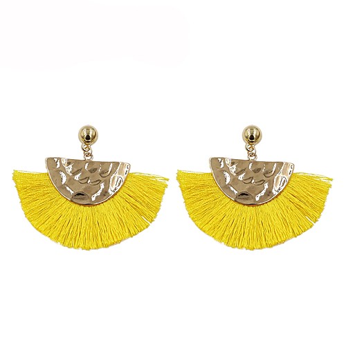 Women's Drop Earrings fan earrings Raffia Earrings Tassel Ladies Tassel Fashion Earrings Jewelry Red / Wine / Light Blue For Gift Daily 1 Pair
Women's Drop Earrings fan earrings Raffia Earrings Tassel Ladies Tassel Fashion Earrings Jewelry Red / Wine / Light Blue For Gift Daily 1 Pair