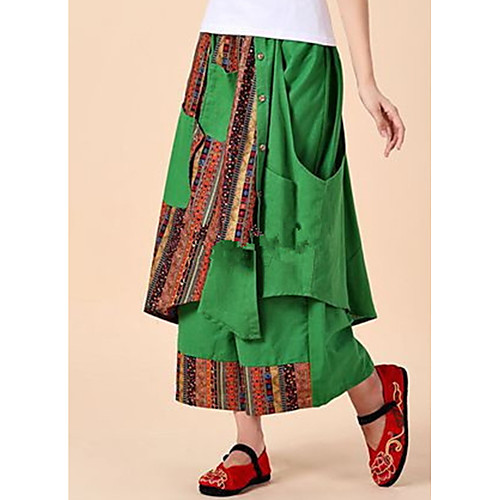 Women's Boho Loose Daily Wide Leg Chinos Pants Striped Color Block Rainbow Layered Pleated Patchwork High Waist Black Red Fuchsia / Print
Women's Boho Loose Daily Wide Leg Chinos Pants Striped Color Block Rainbow Layered Pleated Patchwork High Waist Black Red Fuchsia / Print