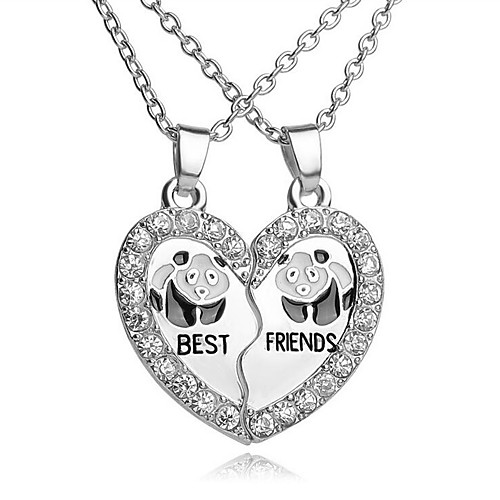 Women's Cubic Zirconia Pendant Necklace Broken Heart Heart Panda Best Friends Friendship Ladies Simple Casual Fashion Alloy Silver 45 cm Necklace Jewelry 2pcs For Gift Daily
Women's Cubic Zirconia Pendant Necklace Broken Heart Heart Panda Best Friends Friendship Ladies Simple Casual Fashion Alloy Silver 45 cm Necklace Jewelry 2pcs For Gift Daily