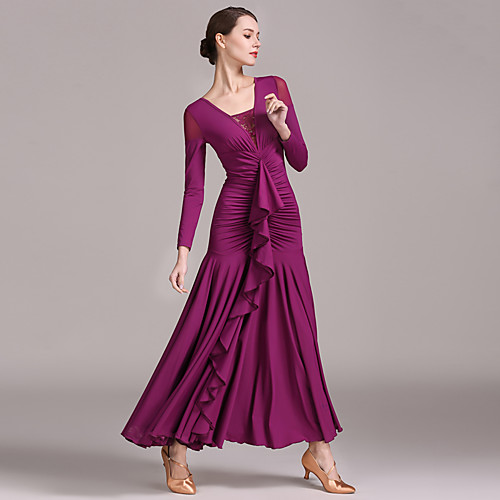 Ballroom Dance Dress Draping Ruching Split Joint Women's Training Performance Long Sleeve High Lace Tulle Ice Silk
Ballroom Dance Dress Draping Ruching Split Joint Women's Training Performance Long Sleeve High Lace Tulle Ice Silk
