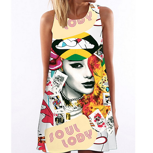 Women's Sheath Dress Knee Length Dress White Sleeveless Geometric Summer Round Neck Basic S M L XL XXL / High Waist
Women's Sheath Dress Knee Length Dress White Sleeveless Geometric Summer Round Neck Basic S M L XL XXL / High Waist