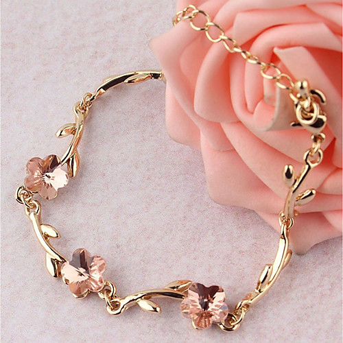 Women's Crystal Chain Bracelet Vintage Style Flower Ladies Vintage Fashion Elegant Alloy Bracelet Jewelry Gold For Daily Going out
Women's Crystal Chain Bracelet Vintage Style Flower Ladies Vintage Fashion Elegant Alloy Bracelet Jewelry Gold For Daily Going out