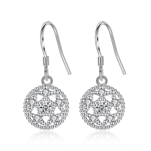 Women's Cubic Zirconia Drop Earrings Stylish Hollow Out Flower Ladies Basic Fashion Earrings Jewelry Silver For Daily Ceremony 1 Pair
Women's Cubic Zirconia Drop Earrings Stylish Hollow Out Flower Ladies Basic Fashion Earrings Jewelry Silver For Daily Ceremony 1 Pair