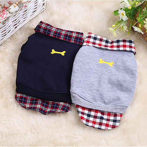 Dog Cat Sweater Sweatshirt Puppy Clothes Plaid / Check Bone Fashion Casual / Daily Dog Clothes Puppy Clothes Dog Outfits Dark Blue Gray Costume for Girl and Boy Dog Cotton S M L XL
Dog Cat Sweater Sweatshirt Puppy Clothes Plaid / Check Bone Fashion Casual / Daily Dog Clothes Puppy Clothes Dog Outfits Dark Blue Gray Costume for Girl and Boy Dog Cotton S M L XL