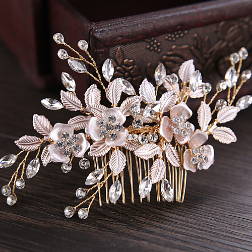Rhinestone / Alloy Hair Combs / Hair Stick / Hair Accessory with Rhinestone / Floral 1 PC Wedding / Party / Evening Headpiece
Rhinestone / Alloy Hair Combs / Hair Stick / Hair Accessory with Rhinestone / Floral 1 PC Wedding / Party / Evening Headpiece