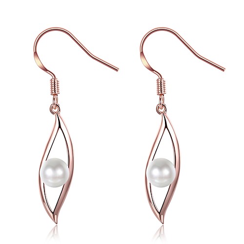 Women's Freshwater Pearl Drop Earrings Long Ladies Sweet Rose Gold Plated Earrings Jewelry Rose Gold For Party Daily 1 Pair
Women's Freshwater Pearl Drop Earrings Long Ladies Sweet Rose Gold Plated Earrings Jewelry Rose Gold For Party Daily 1 Pair