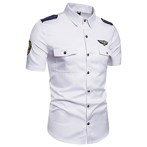 Men's Shirt Solid Colored Embroidered Short Sleeve Holiday Tops Streetwear White
Men's Shirt Solid Colored Embroidered Short Sleeve Holiday Tops Streetwear White