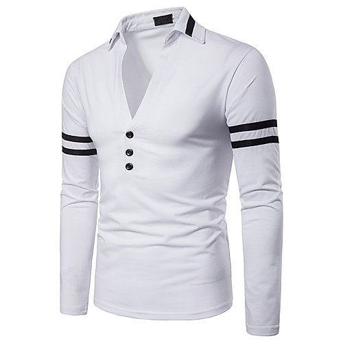 Men's Golf Shirt Tennis Shirt Solid Colored Patchwork Long Sleeve Daily Tops Basic Punk & Gothic White Red Navy Blue
Men's Golf Shirt Tennis Shirt Solid Colored Patchwork Long Sleeve Daily Tops Basic Punk & Gothic White Red Navy Blue