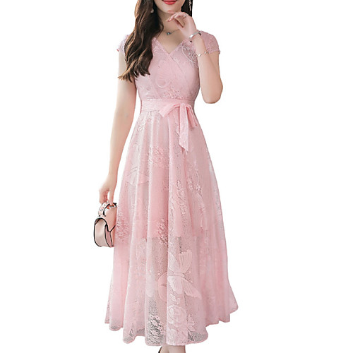 Women's Swing Dress Midi Dress Blue Purple Blushing Pink Short Sleeve Dusty Rose Floral Lace up Lace Summer V Neck Basic Slim S M L XL XXL 3XL
Women's Swing Dress Midi Dress Blue Purple Blushing Pink Short Sleeve Dusty Rose Floral Lace up Lace Summer V Neck Basic Slim S M L XL XXL 3XL