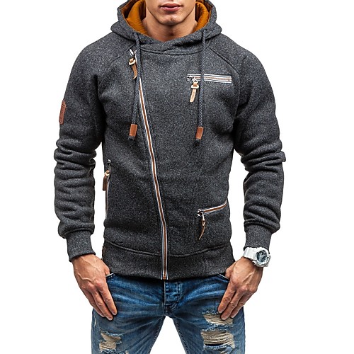 Men's Hoodie Hoodie Jacket Solid Colored Hooded Daily Sports Basic Hoodies Sweatshirts Long Sleeve Light gray Black Dark Gray / Fall / Winter
Men's Hoodie Hoodie Jacket Solid Colored Hooded Daily Sports Basic Hoodies Sweatshirts Long Sleeve Light gray Black Dark Gray / Fall / Winter