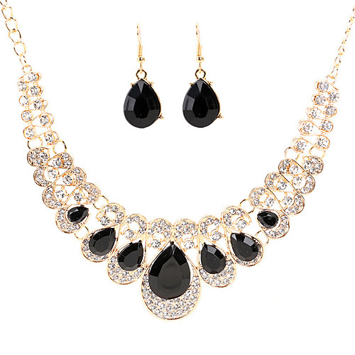 Women's Crystal Drop Earrings Bib necklace Retro Pear Luxury Vintage Elegant Earrings Jewelry Black / White / Champagne For Wedding Party Ceremony 3pcs / pack
Women's Crystal Drop Earrings Bib necklace Retro Pear Luxury Vintage Elegant Earrings Jewelry Black / White / Champagne For Wedding Party Ceremony 3pcs / pack