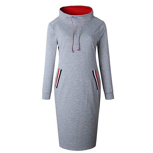 Women's Sheath Dress Blue Blushing Pink Gray Royal Blue Black Red Long Sleeve Solid Colored Fall Spring Turtleneck Basic Streetwear Slim S M L XL XXL 3XL / Plus Size / Plus Size / Sexy
Women's Sheath Dress Blue Blushing Pink Gray Royal Blue Black Red Long Sleeve Solid Colored Fall Spring Turtleneck Basic Streetwear Slim S M L XL XXL 3XL / Plus Size / Plus Size / Sexy