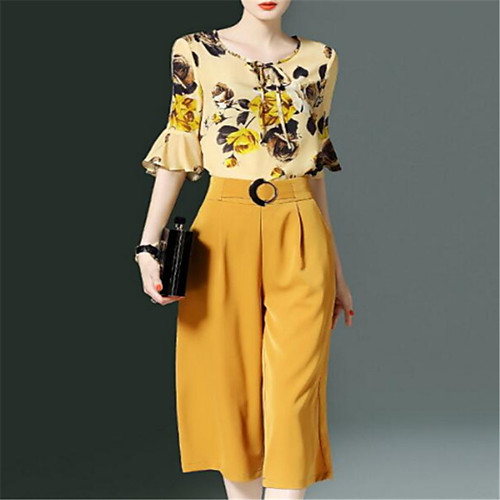 Women's Basic Solid Colored Daily Two Piece Set Blouse Set Pant Wide Leg Print Tops
Women's Basic Solid Colored Daily Two Piece Set Blouse Set Pant Wide Leg Print Tops