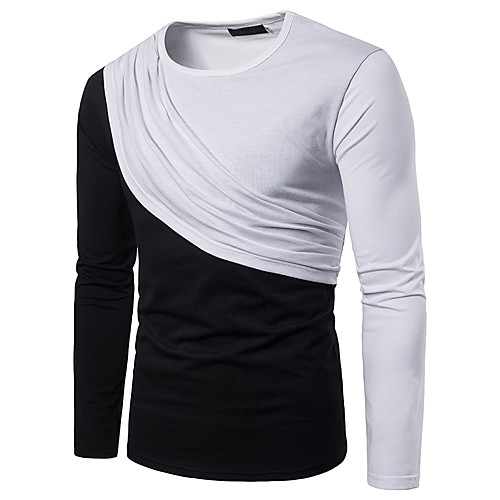 Men's T shirt Color Block Patchwork Long Sleeve Daily Tops Basic White Black Red
Men's T shirt Color Block Patchwork Long Sleeve Daily Tops Basic White Black Red