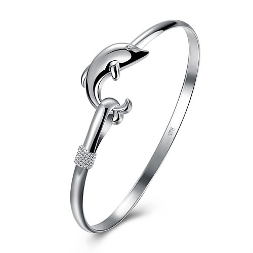 Women's Bracelet Bangles 3D Dolphin Animal Ladies Simple Unique Design Copper Bracelet Jewelry Silver For Daily Work / Silver Plated
Women's Bracelet Bangles 3D Dolphin Animal Ladies Simple Unique Design Copper Bracelet Jewelry Silver For Daily Work / Silver Plated