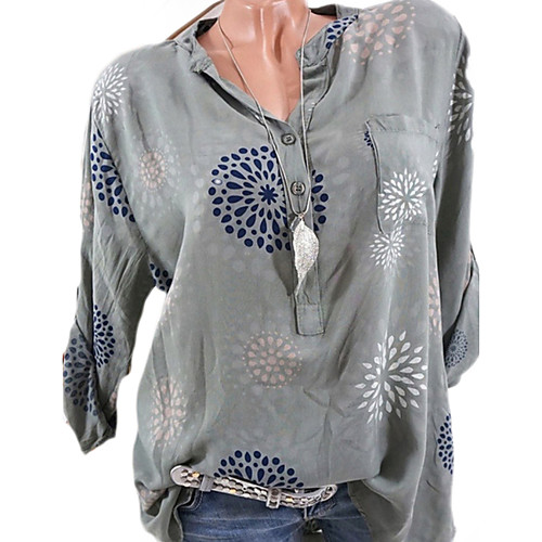 Women's Floral Shirt Basic Daily V Neck Light Brown / White / Blushing Pink / Army Green / Gray
Women's Floral Shirt Basic Daily V Neck Light Brown / White / Blushing Pink / Army Green / Gray