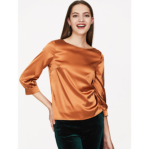 Women's Blouse Solid Colored Modern Style 3/4 Length Sleeve Daily Tops White Black Red
Women's Blouse Solid Colored Modern Style 3/4 Length Sleeve Daily Tops White Black Red
