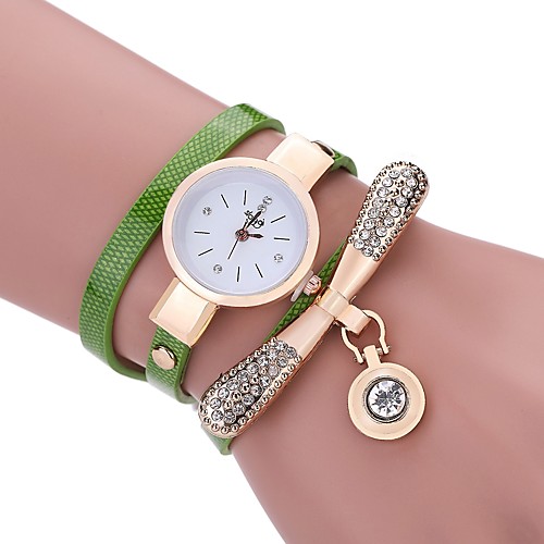 Women's Bracelet Watch Diamond Watch Quartz Quilted PU Leather Black / White / Blue New Design Casual Watch Imitation Diamond Analog Ladies Casual Fashion - Red Green Blue One Year Battery Life
Women's Bracelet Watch Diamond Watch Quartz Quilted PU Leather Black / White / Blue New Design Casual Watch Imitation Diamond Analog Ladies Casual Fashion - Red Green Blue One Year Battery Life