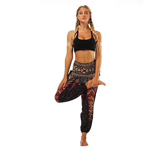 Women's High Waist Yoga Pants Harem Smocked Waist Bloomers Breathable Moisture Wicking Bohemian Hippie Red black Zumba Belly Dance Fitness Sports Activewear Inelastic Loose
Women's High Waist Yoga Pants Harem Smocked Waist Bloomers Breathable Moisture Wicking Bohemian Hippie Red black Zumba Belly Dance Fitness Sports Activewear Inelastic Loose