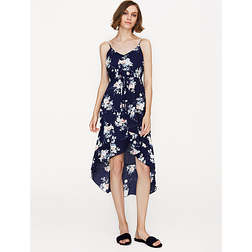 Women's Strap Dress Knee Length Dress Royal Blue Sleeveless Floral Print Summer Holiday Beach Floral S M L XL
Women's Strap Dress Knee Length Dress Royal Blue Sleeveless Floral Print Summer Holiday Beach Floral S M L XL
