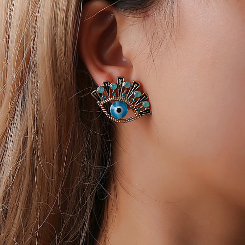 Women's Crystal Cubic Zirconia Stud Earrings Retro Eyes Creative Ladies Ethnic Bohemian Aristocrat Lolita Casual / Sporty Imitation Diamond Earrings Jewelry Blue For Party / Evening Street Masquerade
Women's Crystal Cubic Zirconia Stud Earrings Retro Eyes Creative Ladies Ethnic Bohemian Aristocrat Lolita Casual / Sporty Imitation Diamond Earrings Jewelry Blue For Party / Evening Street Masquerade
