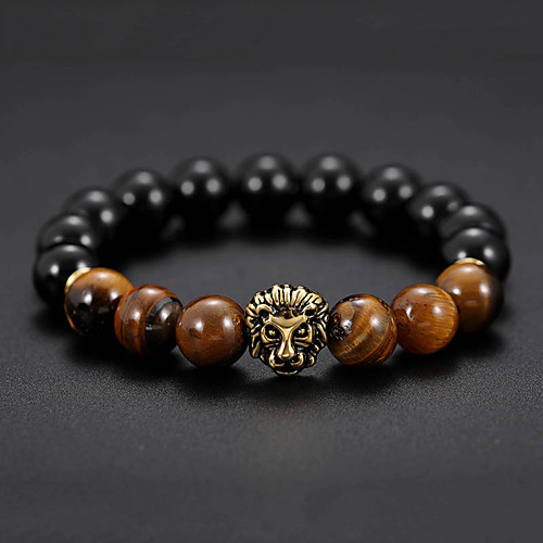 Men's Black Gemstone Tiger's Eye Stone Bead Bracelet Bracelet Stylish Cathedral Creative Natural Casual / Sporty Fashion Stone Bracelet Jewelry Black For Birthday Daily
Men's Black Gemstone Tiger's Eye Stone Bead Bracelet Bracelet Stylish Cathedral Creative Natural Casual / Sporty Fashion Stone Bracelet Jewelry Black For Birthday Daily