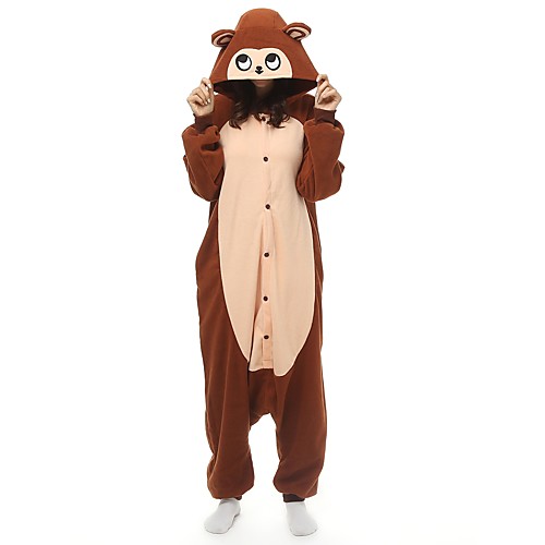 Adults' Kigurumi Pajamas Monkey Onesie Pajamas Polar Fleece Coffee Cosplay For Men and Women Animal Sleepwear Cartoon Festival / Holiday Costumes
Adults' Kigurumi Pajamas Monkey Onesie Pajamas Polar Fleece Coffee Cosplay For Men and Women Animal Sleepwear Cartoon Festival / Holiday Costumes