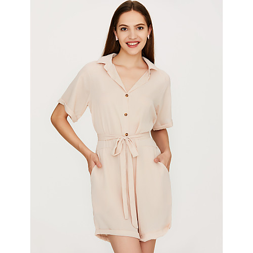 Women's Party Holiday Deep V White Blue Blushing Pink Romper Color Block Solid Colored Cotton
Women's Party Holiday Deep V White Blue Blushing Pink Romper Color Block Solid Colored Cotton