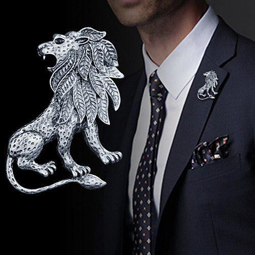 Men's Brooches Vintage Style Stylish Lion Fashion Vintage British Brooch Jewelry Silver Gold For Daily Holiday
Men's Brooches Vintage Style Stylish Lion Fashion Vintage British Brooch Jewelry Silver Gold For Daily Holiday
