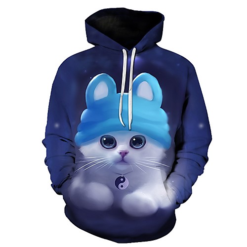 Men's Plus Size Hoodie Cartoon Cat Geometric Print Hooded Daily Going out 3D Print Active Hoodies Sweatshirts Long Sleeve Blue / Fall / Winter
Men's Plus Size Hoodie Cartoon Cat Geometric Print Hooded Daily Going out 3D Print Active Hoodies Sweatshirts Long Sleeve Blue / Fall / Winter