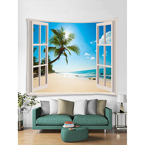 Window Landscape Wall Tapestry Art Decor Blanket Curtain Picnic Tablecloth Hanging Home Bedroom Living Room Dorm Decoration Polyester Sea Ocean Beach Palm
Window Landscape Wall Tapestry Art Decor Blanket Curtain Picnic Tablecloth Hanging Home Bedroom Living Room Dorm Decoration Polyester Sea Ocean Beach Palm