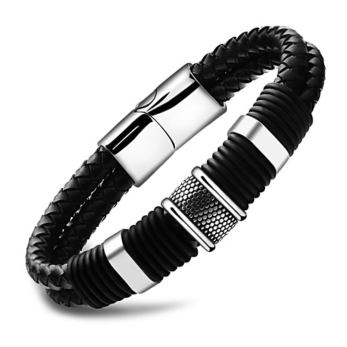 Men's Leather Bracelet Braided Creative Simple Leather Bracelet Jewelry Black For Daily
Men's Leather Bracelet Braided Creative Simple Leather Bracelet Jewelry Black For Daily