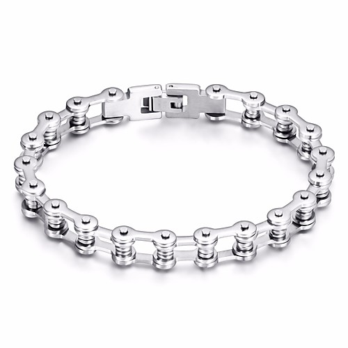Men's Bracelet Classic Thick Chain Gear Stylish Classic European Titanium Steel Bracelet Jewelry Black / Silver For Street Bar
Men's Bracelet Classic Thick Chain Gear Stylish Classic European Titanium Steel Bracelet Jewelry Black / Silver For Street Bar
