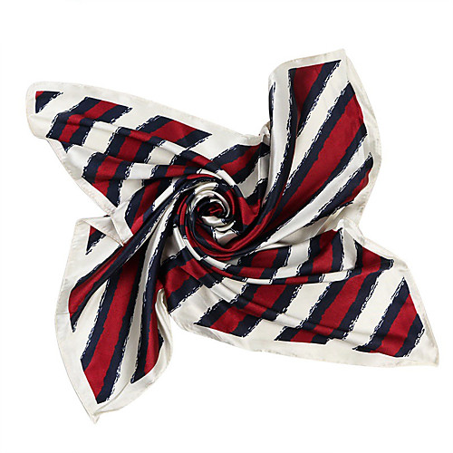 Women's Basic Rayon Square Scarf - Striped Drawstring / Hair Scarf / All Seasons
Women's Basic Rayon Square Scarf - Striped Drawstring / Hair Scarf / All Seasons