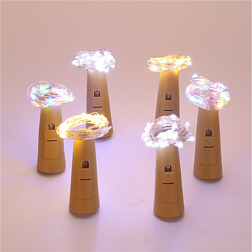2m Wine Bottle Cork String Lights 20 LEDs SMD 0603 Warm White White Multi Color Waterproof Wedding Christmas Halloween Batteries Powered 6pcs
2m Wine Bottle Cork String Lights 20 LEDs SMD 0603 Warm White White Multi Color Waterproof Wedding Christmas Halloween Batteries Powered 6pcs