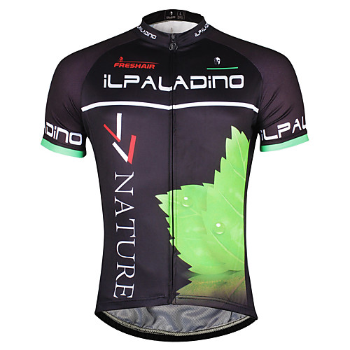 ILPALADINO Men's Short Sleeve Cycling Jersey Summer Coolmax Polyester Black / Green Leaf Bike Jersey Top Mountain Bike MTB Road Bike Cycling Quick Dry Back Pocket Sports Clothing Apparel / Stretchy
ILPALADINO Men's Short Sleeve Cycling Jersey Summer Coolmax Polyester Black / Green Leaf Bike Jersey Top Mountain Bike MTB Road Bike Cycling Quick Dry Back Pocket Sports Clothing Apparel / Stretchy