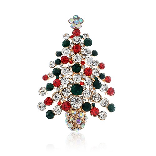 Women's Brooches Classic Christmas Tree Ladies Stylish Classic Rhinestone Brooch Jewelry Gold For Christmas
Women's Brooches Classic Christmas Tree Ladies Stylish Classic Rhinestone Brooch Jewelry Gold For Christmas