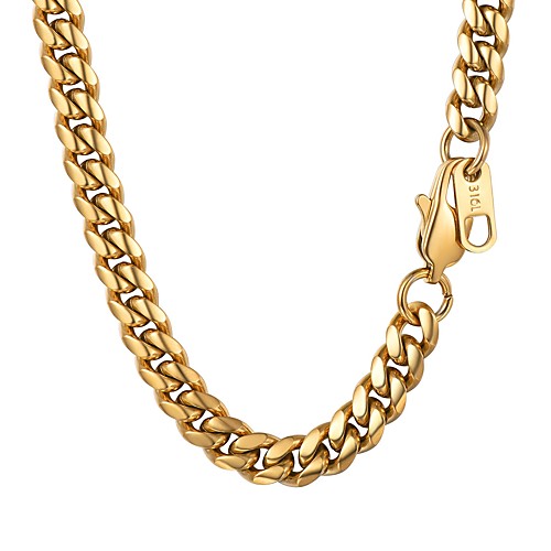 Men's Chain Necklace Thick Chain Fashion Stainless Steel Gold Black Silver 55 cm Necklace Jewelry 1pc For Gift Daily
Men's Chain Necklace Thick Chain Fashion Stainless Steel Gold Black Silver 55 cm Necklace Jewelry 1pc For Gift Daily
