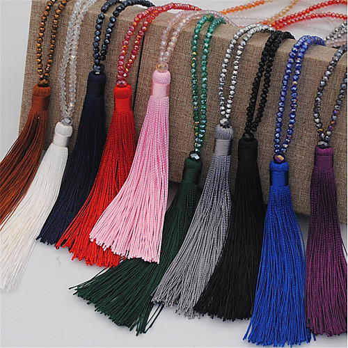 Women's Pendant Necklace Necklace Long Spike Simple Boho Glass Purple Red Dark Green Blue Pink 90 cm Necklace Jewelry 1pc For / Y Necklace / Long Necklace
Women's Pendant Necklace Necklace Long Spike Simple Boho Glass Purple Red Dark Green Blue Pink 90 cm Necklace Jewelry 1pc For / Y Necklace / Long Necklace