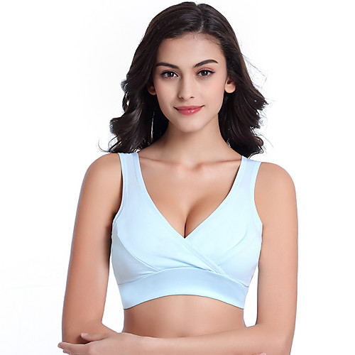 Women's Maternity Bra Push-up Wireless Criss Cross Racerback Full Coverage Solid Colored Daily Cotton Blue
Women's Maternity Bra Push-up Wireless Criss Cross Racerback Full Coverage Solid Colored Daily Cotton Blue