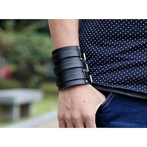 Men's Vintage Bracelet Leather Bracelet Layered Retro Creative Stylish Vintage Punk Genuine Leather Bracelet Jewelry Black For Street Gift
Men's Vintage Bracelet Leather Bracelet Layered Retro Creative Stylish Vintage Punk Genuine Leather Bracelet Jewelry Black For Street Gift