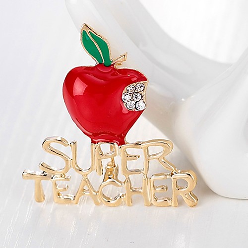 Women's Brooches Classic Apple Ladies Simple Basic Rhinestone Brooch Jewelry Gold For Christmas 
Women's Brooches Classic Apple Ladies Simple Basic Rhinestone Brooch Jewelry Gold For Christmas