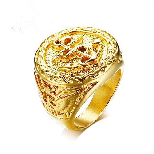 Men Band Ring Retro Gold Titanium Steel Anchor Fashion Dubai 1pc 7 8 9 10 11 / Men's
Men Band Ring Retro Gold Titanium Steel Anchor Fashion Dubai 1pc 7 8 9 10 11 / Men's