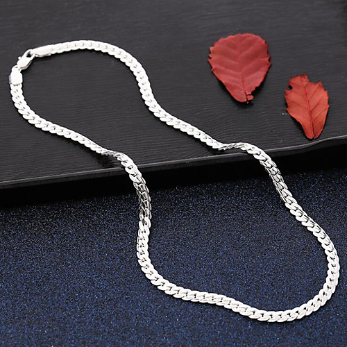 Men's Choker Necklace Chain Necklace Classic Braided Faith Skateboard Fashion Hip-Hop Boho S925 Sterling Silver Silver 50 cm Necklace Jewelry 1pc For Going out Bar / Long Necklace
Men's Choker Necklace Chain Necklace Classic Braided Faith Skateboard Fashion Hip-Hop Boho S925 Sterling Silver Silver 50 cm Necklace Jewelry 1pc For Going out Bar / Long Necklace