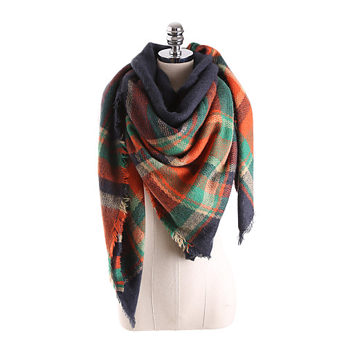 Women's Square Scarf Street Red Scarf Color Block / Tassel Fringe / Basic / Blue / Fall / Winter
Women's Square Scarf Street Red Scarf Color Block / Tassel Fringe / Basic / Blue / Fall / Winter